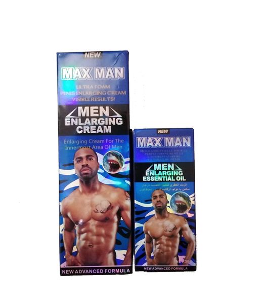 Men Enlargement Cream and Essential Oil Kit for Extra Pleasure - 2 Pack