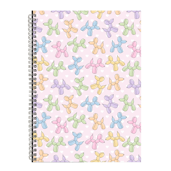 Balloon Dog Pattern 2 Gift Idea Writing Book Notepad Notebook A4 505