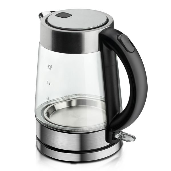 2.0L Glass Electric Kettle with Auto-Off, 2200W Power, Fast Boil