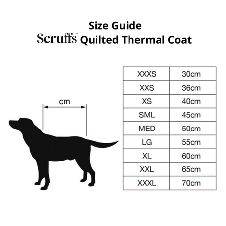 Scruffs quilted thermal dog coat sale