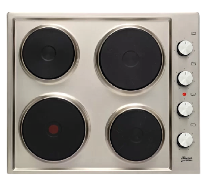 Univa 4 Solid Plate Hob With Control Panel - U156SS - Stainless Steel