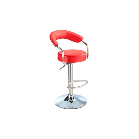 Red adjustable bar discount stools