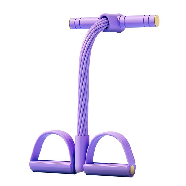 Upgraded 10-Tube Foot Pedal Resistance Band: NBR Anti-Slip Yoga Exerciser