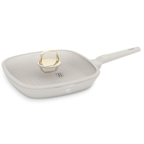 Berlinger Haus 28cm Titan Pro Non-Stick Grill Pan with Lid - Sahara