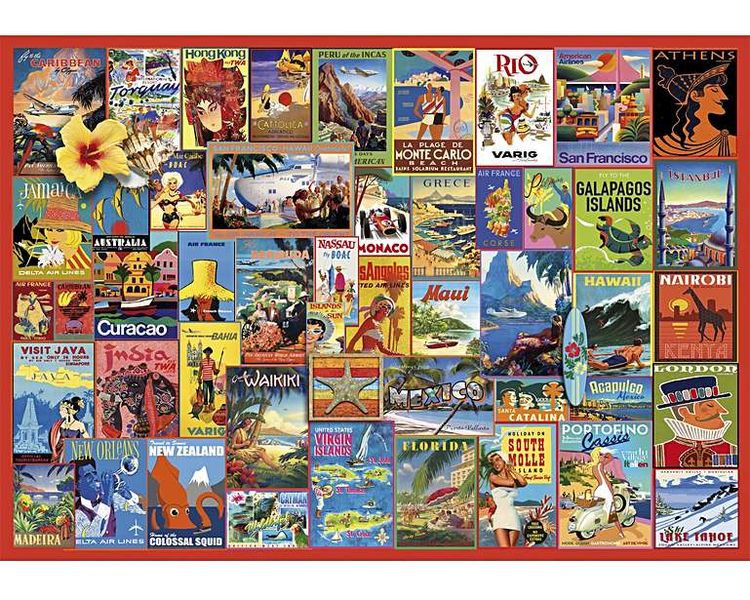 Exotic Destinations - 140 Piece Wooden Adult Jigsaw Puzzle