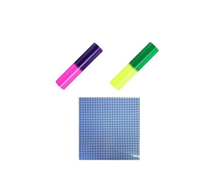 Vivid Colours HOT Sensitive Sticker Vinyl 2pc 30.5x30.5cm + 1 30x30cm Trans