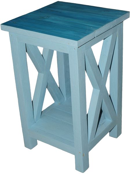 Eddie DE elegant X Pedestal / Bedside / Nightstand or Coffee Table Rustic