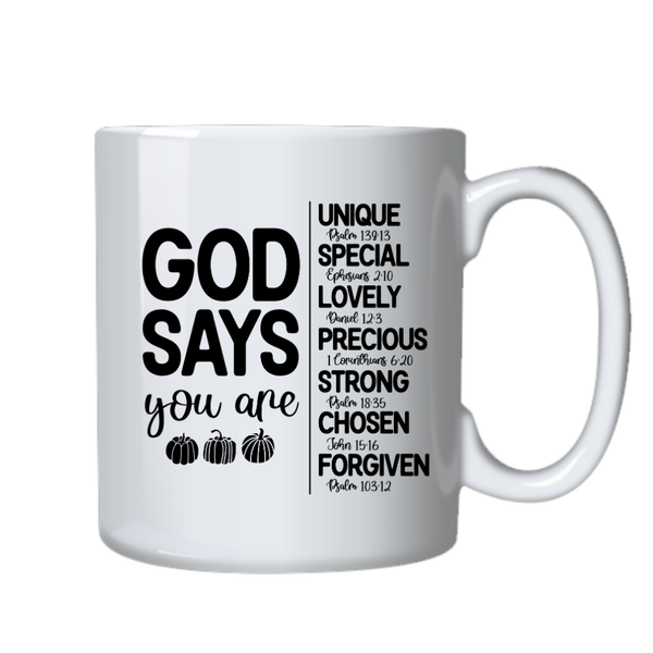 God Says You Special Christian Theme Birthday Christmas Gift Cup Mug 402