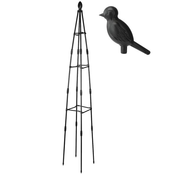 White 160CM Climbing Plant Support With Bird