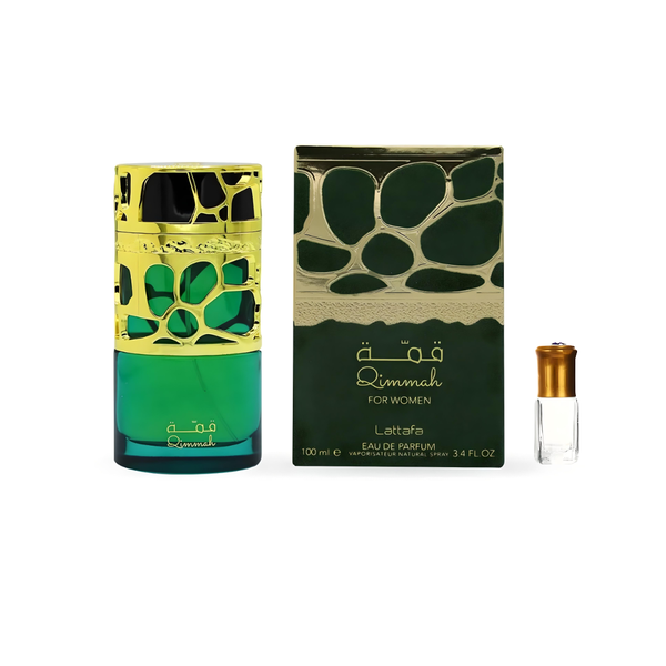 Qimmah for Women by Lattafa Eau de Parfum - 100ml + Perfume Oil