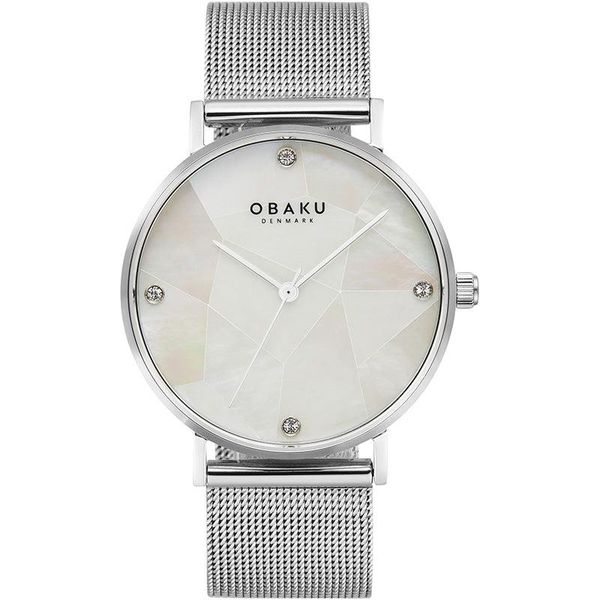 Obaku Mosaik Steel White 37mm Watch - V268LXCWMC