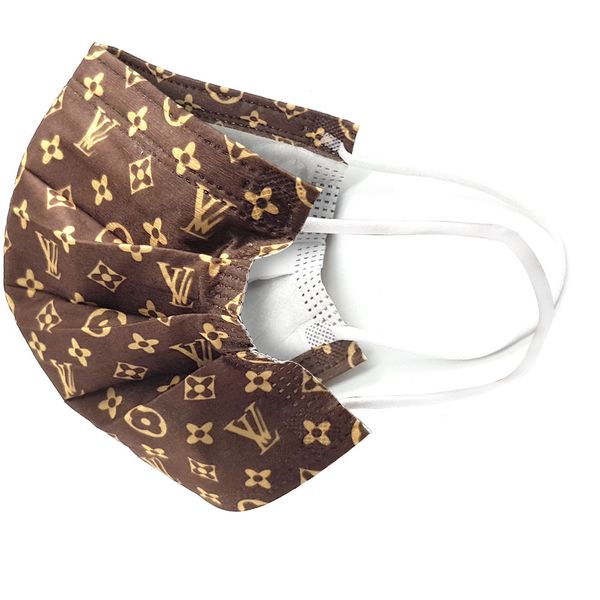 Face Mask - 3 Ply Disposable - Brown (Pack of 50)