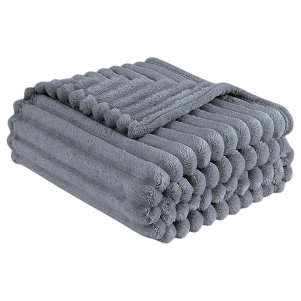 Multifunctional Plush Blanket - 180cm x 200cm - Dark Grey