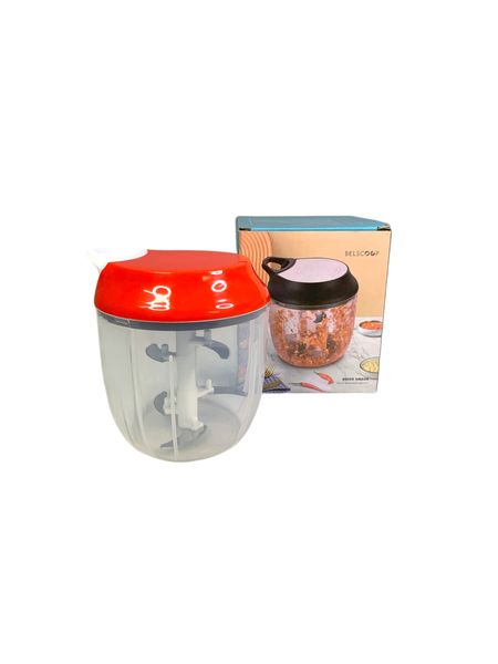 Twist-Pull Hand Operated Food Chopper ,Manual Mini Vegetable &amp; Onion Cutter