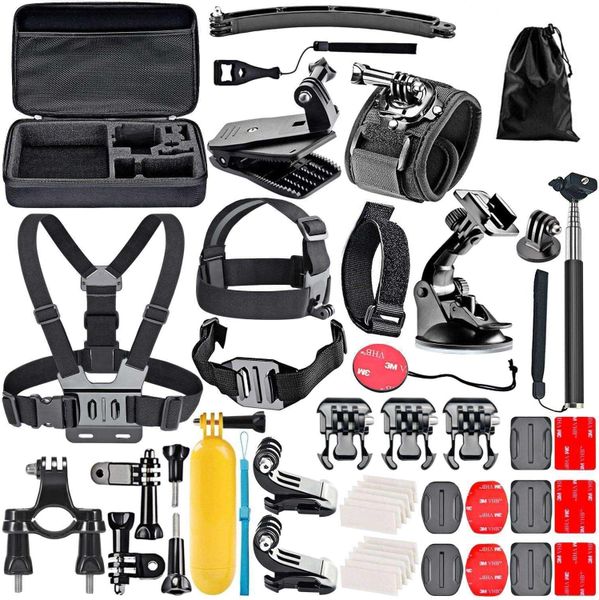 50-in-1 Action Camera Accessories Combo KIt with EVA Case Compatible
