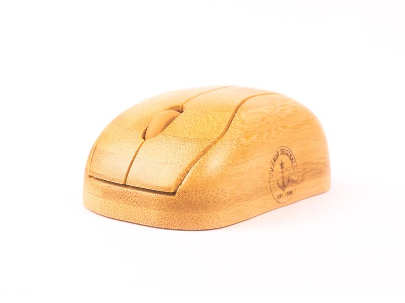 Bamboo Mouse, Wireless, Rechargeable &amp; Handcrafted by College Originals
