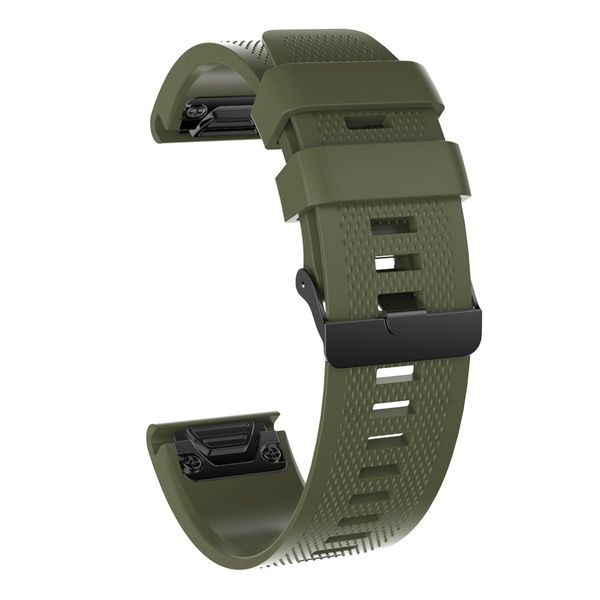 RYB 26mm Silicone Watch Strap Compatible with GARMIN - Army Green