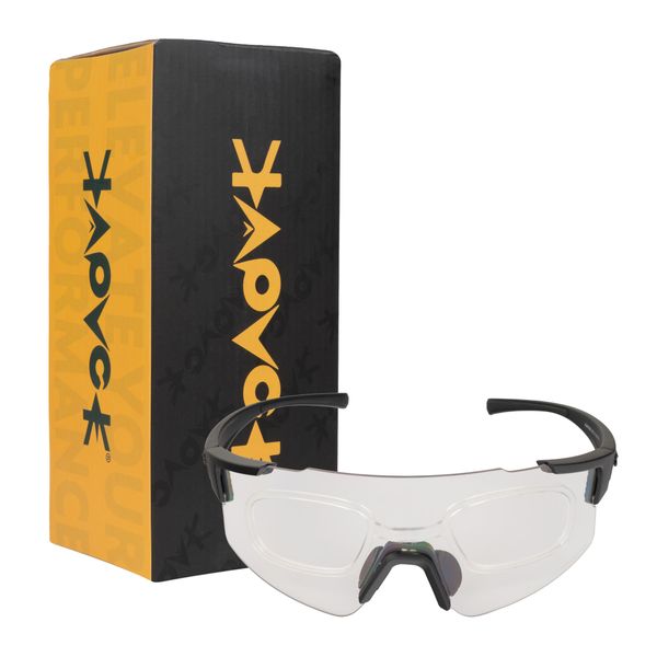 Kapvoe Photochromic Sport Sunglasses - Translucent Lens/ Black Frame