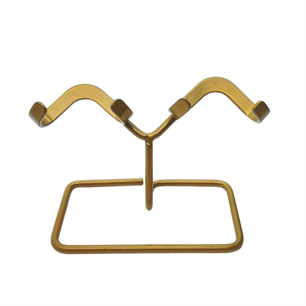 Natural Crystal Heart Stone Mine Stand Holder Gold
