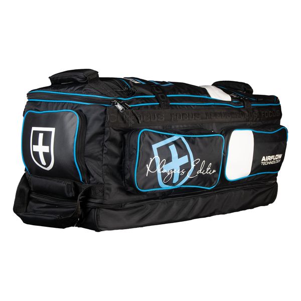 Focus Cricket PLAYERS Edition Standup Wheelie Bag - Black/Blue