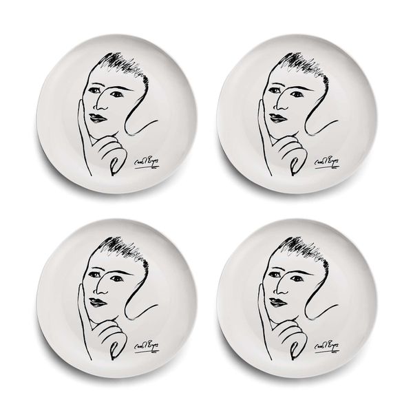 Carrol Boyes Dinner Plate Set of 4- Distant Memory