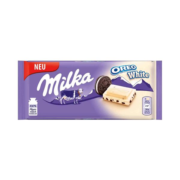 Milka Oreo White Chocolate Bar - 100g