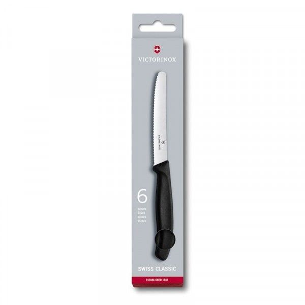Victorinox - Steak Knife Set - Kitchen Accessories - Round - Black - 6Piece
