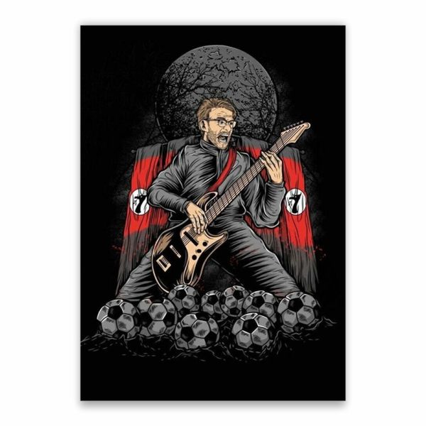 Jurgen Klopp Rock N Roll Football Poster - A1
