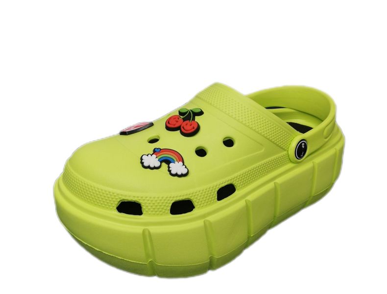 Women's Sling Back Clogs with Sticker Accessories - White
