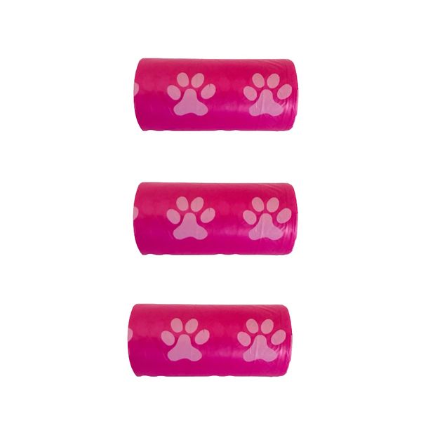 Doggy Clean Up Bags - 3 Rolls (Pink)