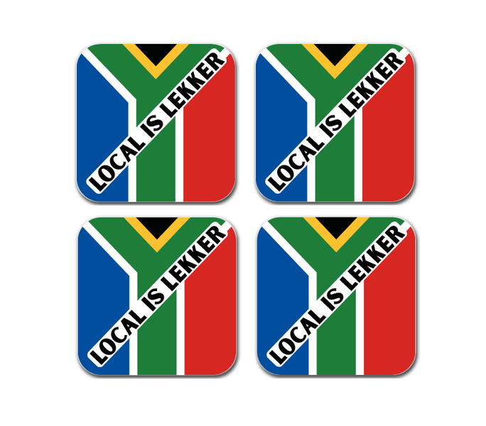 Local is Lekker - South African Coasters - Set of 4 Wooden Coasters