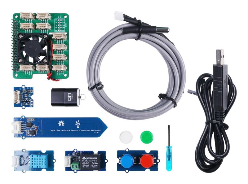 Seeed Studio 110061284 Grove Smart Agriculture Kit, Raspberry Pi-4 Board