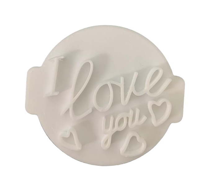 Hubbe - Love You Hearts - Cookie Embosser