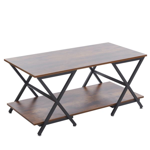 Simple and modern wood-grain coffee table