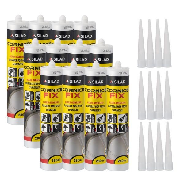 Silad Cornice Fix Acrylic Adhesive &amp; Filler - Box of 12