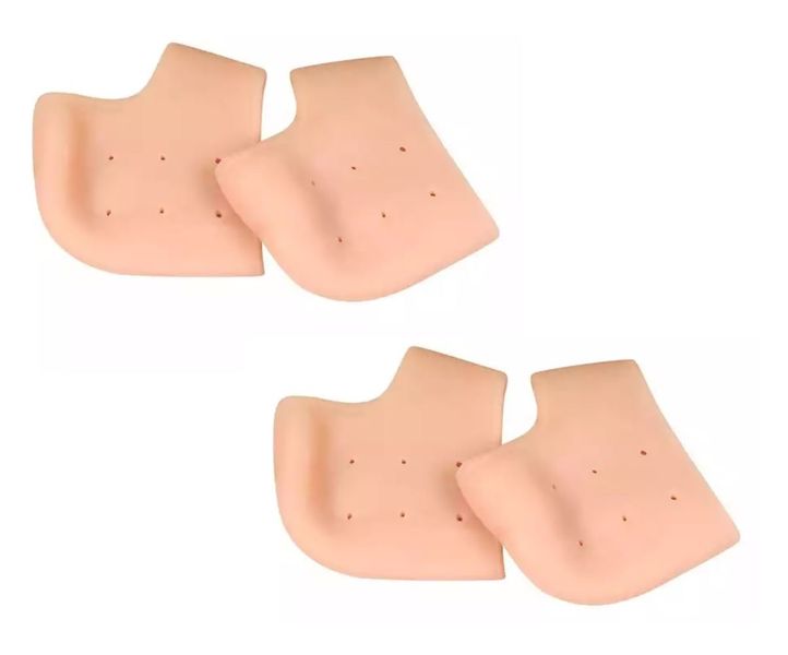 Silicone Heel Anti Crack Pain Reliever Socks - 2 Pairs