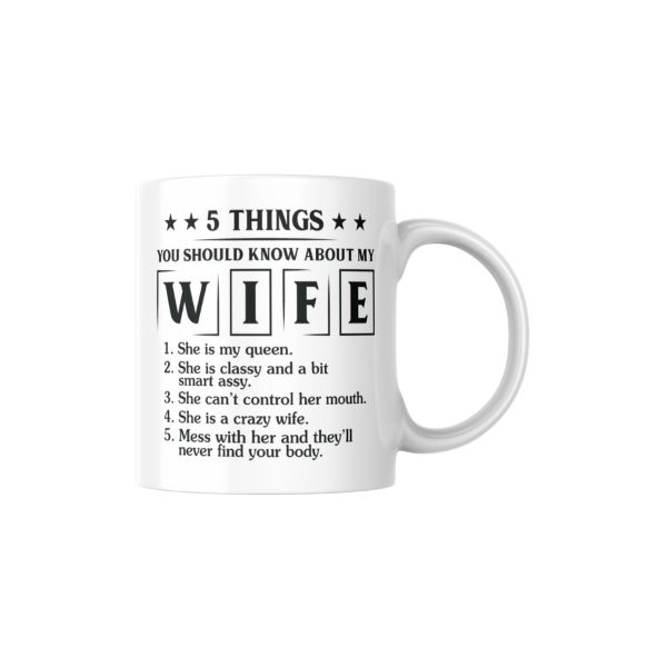5 Things About My Wife Coffee Mug