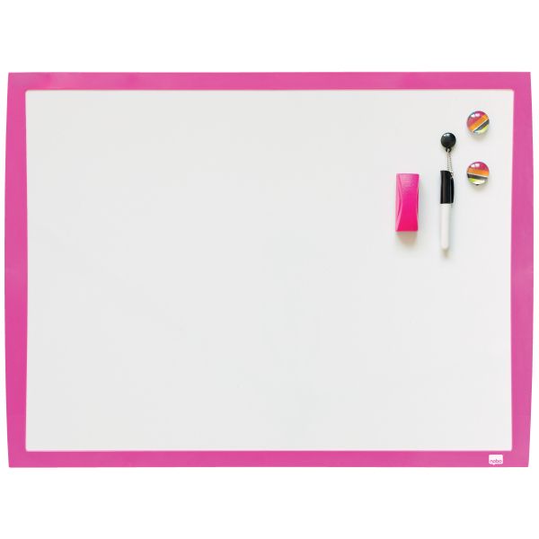 Nobo Small Magnetic Whiteboard, 585 x 430 mm, Pink