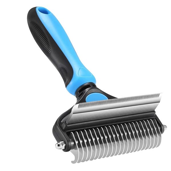 Double Sided Pet Grooming Brush Dematting Comb for Dogs &amp; Cats