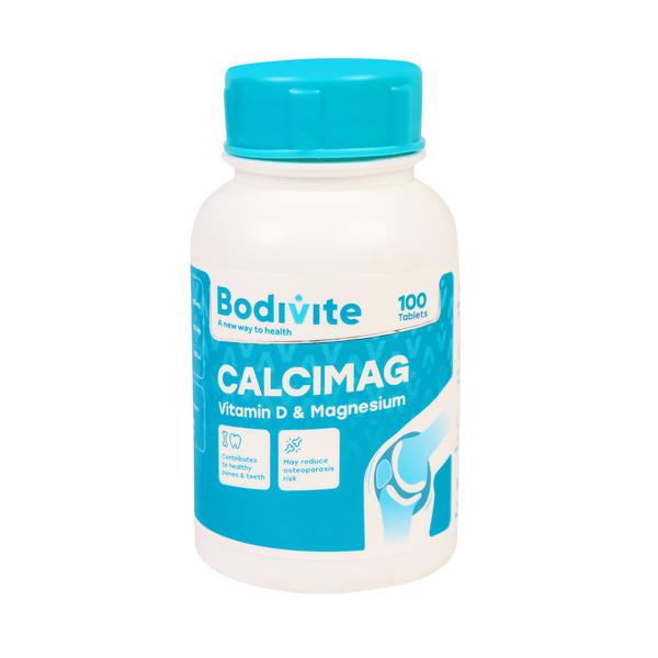 Bodivite Calcimag - Vitamin D3 and Magnesium - 100 Tablets