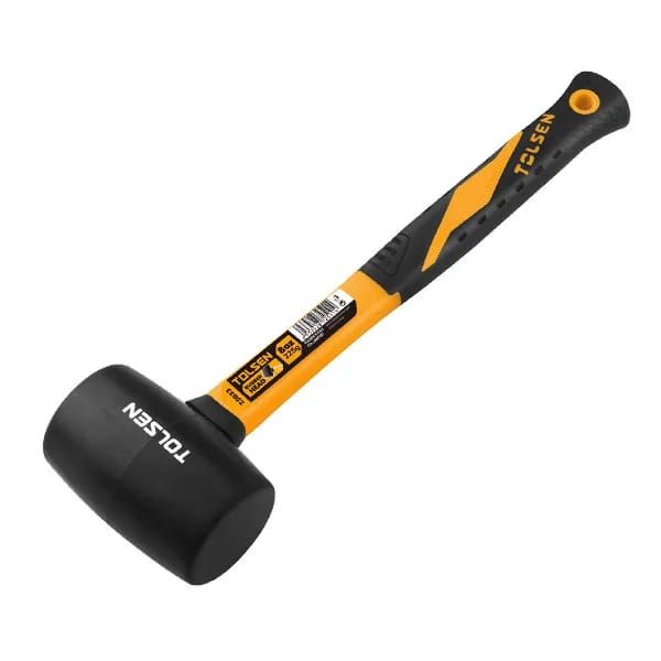 Tolsen Black Rubber Mallet With Fiberglass Handle