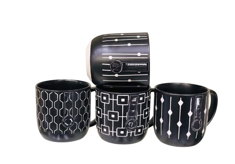 4-Piece Ceramic Mug Set - 12.5cm