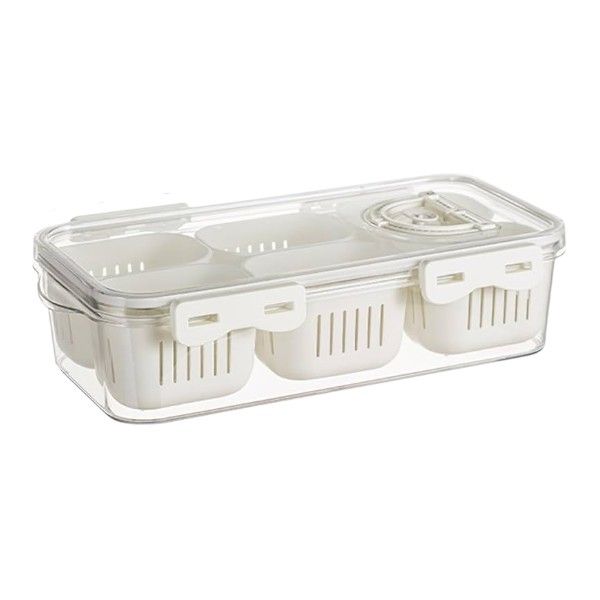 Multi-Compartment Food Storage Container with Date Dial - Transparent