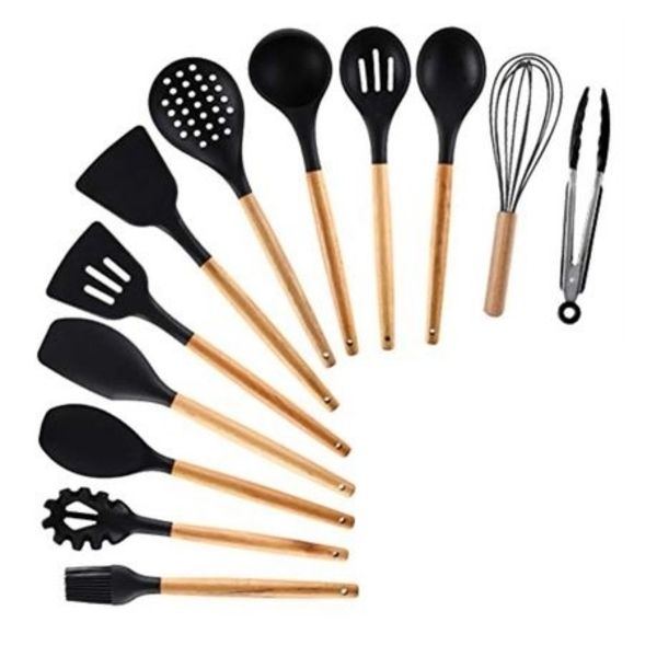 Kitchen Utensils 13 Piece Silicone with Holder - Kitchen Essentials