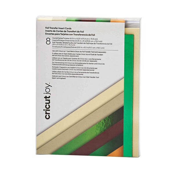 Cricut Insert Cards Foil Cameron R30 11.4 Cm X 15.9 Cm 8 Pack