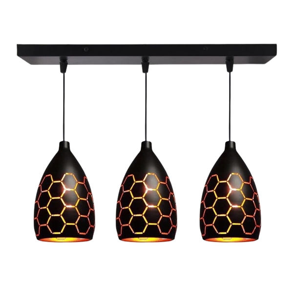 Retro Industrial Hollow Iron Pendant Light for Dining Room Ceiling