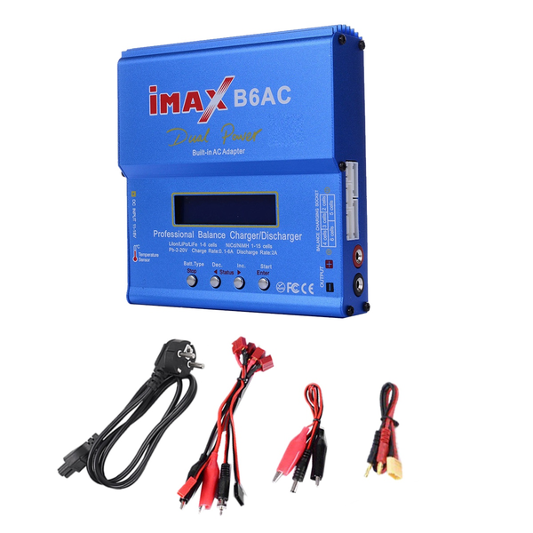 for Imax B6Ac 80W Rc Balance Charger+Xt60 Cable Discharger Eu Plug