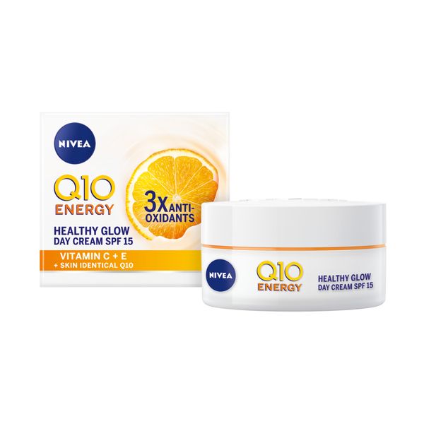 NIVEA Q10 Energy Healthy Glow Day Cream SPF15, Face Cream, 50ml