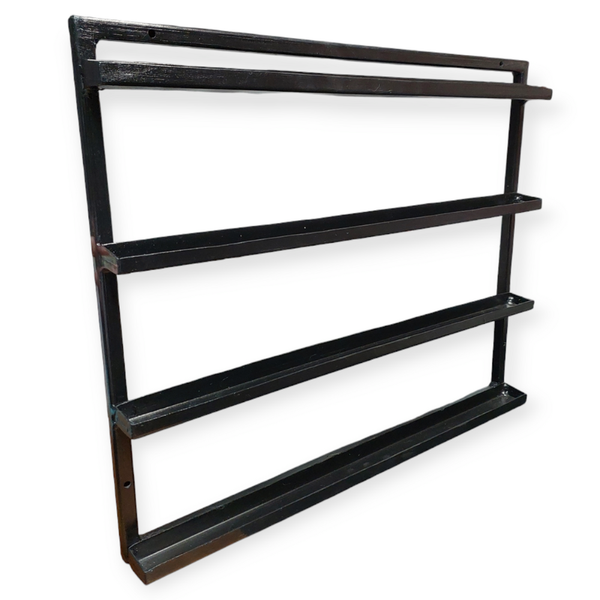 4 Layer Wall-Mounted Nail Polish Display Shelf Organizer Rack - Black