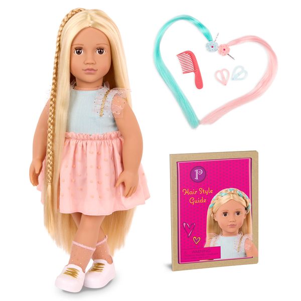 Our Generation 18-Inch HairPlay Doll Poppy - Blonde Doll, Hair Styling Fun